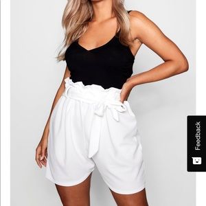 Paper bag waist tailored short